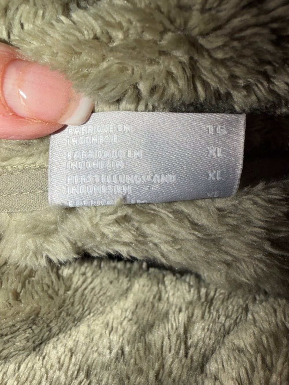 Columbia Womens Fire Side II Sherpa Fleece XL Full-Zip Fuzzy Olive Green Jacket - Picture 11 of 11